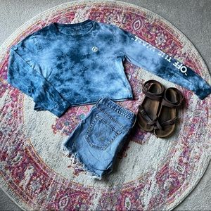 Vans Tie Dye Long Sleeve Crop Top SZ M